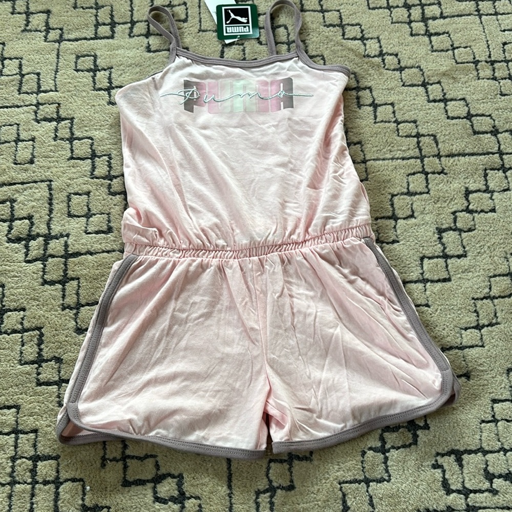 Puma Girls Pink and Gray Summer Romper NWT